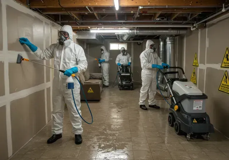 Basement Moisture Removal and Structural Drying process in Hyde County, SD